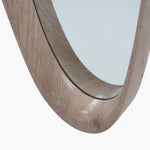 Natural Wood Teardrop Shaped Wall Mirror 33x90Cm - Natural Wood Teardrop Shaped Wall Mirror 33x90Cm Sterling Home 3