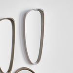 Grey Oak Wood Teardrop Shaped Wall Mirror 33x90Cm Sterling Home 2