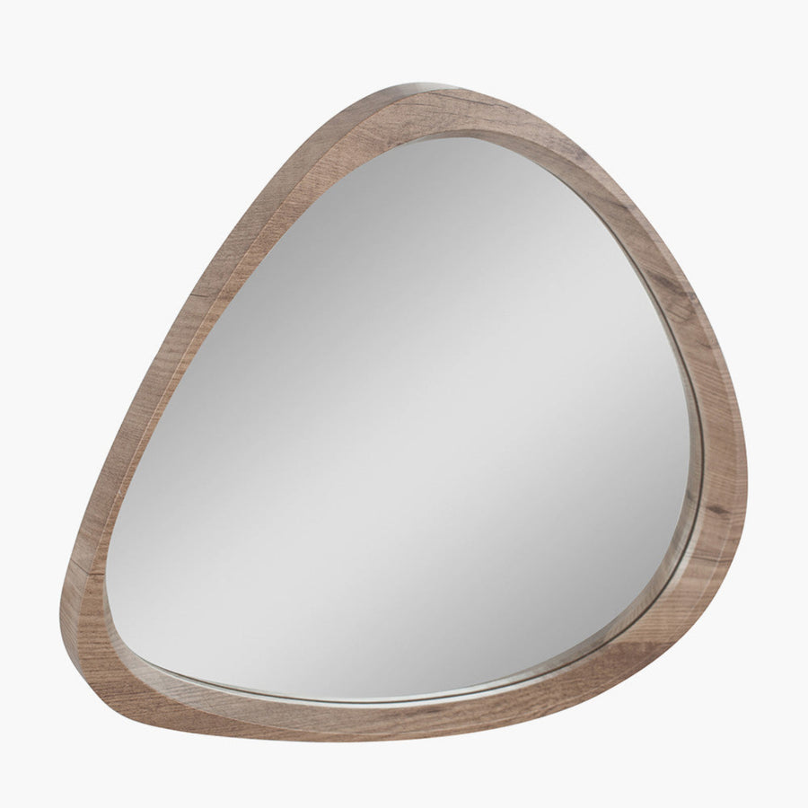 Natural Wood Curved Wall Mirror 67X58Cm - Natural Wood Curved Wall Mirror 67X58Cm Sterling Home 2