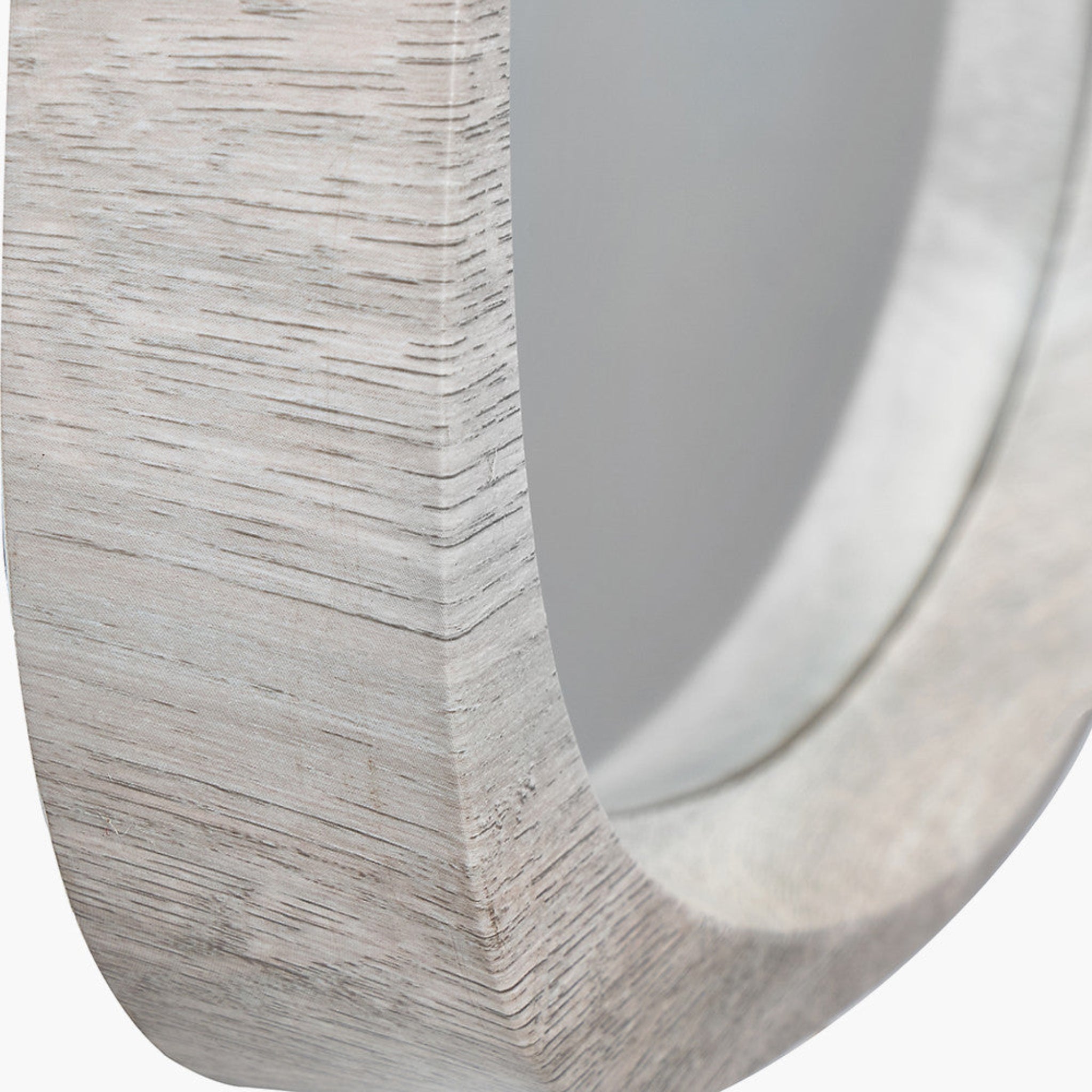 Grey Oak Wood Curved Wall Mirror 67x58Cm - Grey Oak Wood Curved Wall Mirror 67x58Cm Sterling Home 4