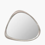 Grey Oak Wood Curved Wall Mirror 67x58Cm - Grey Oak Wood Curved Wall Mirror 67x58Cm Sterling Home 2