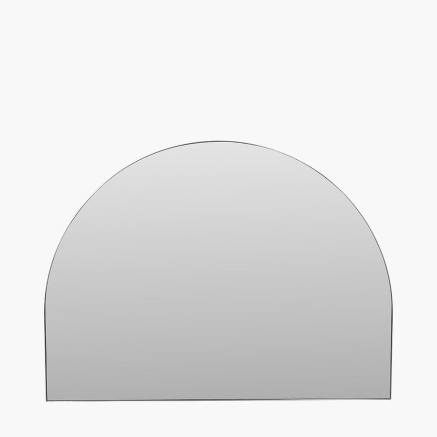 Brushed Silver Wide Arch Wall Mirror 120x90Cm - Brushed Silver Wide Arch Wall Mirror 120x90Cm Sterling Home 2