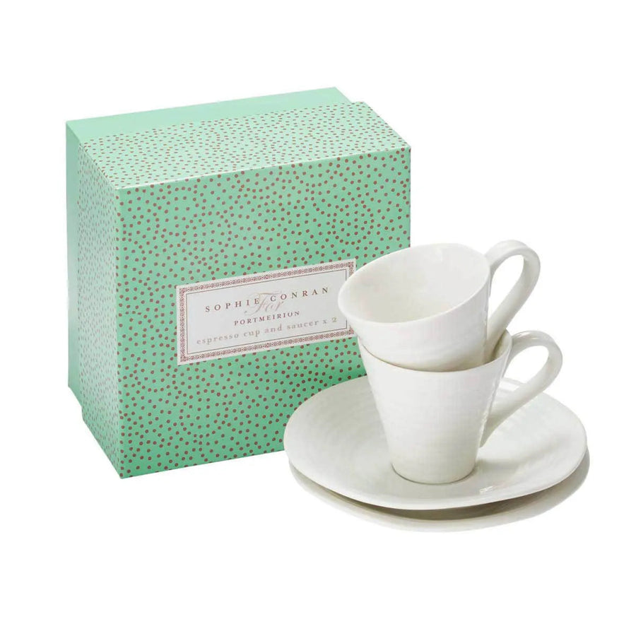 Sophie Conran White Espresso Cup And Saucer Set - SC White Espresso Cup & Saucer Set Sterling Home 1