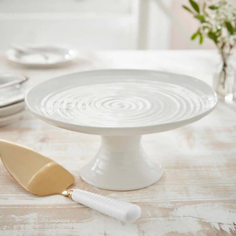 Sophie Conran White Cake Plate - SC White Small Footed Cake Plate Sterling Home 1