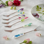 Water Garden Pastry Forks Set 6 Sterling Home 1
