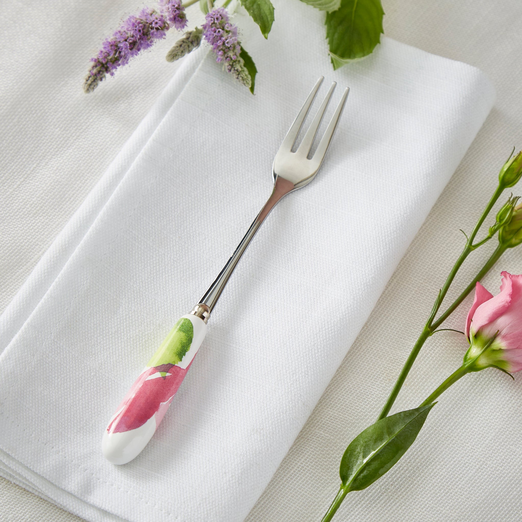 Water Garden Pastry Forks Set 6 Sterling Home 2