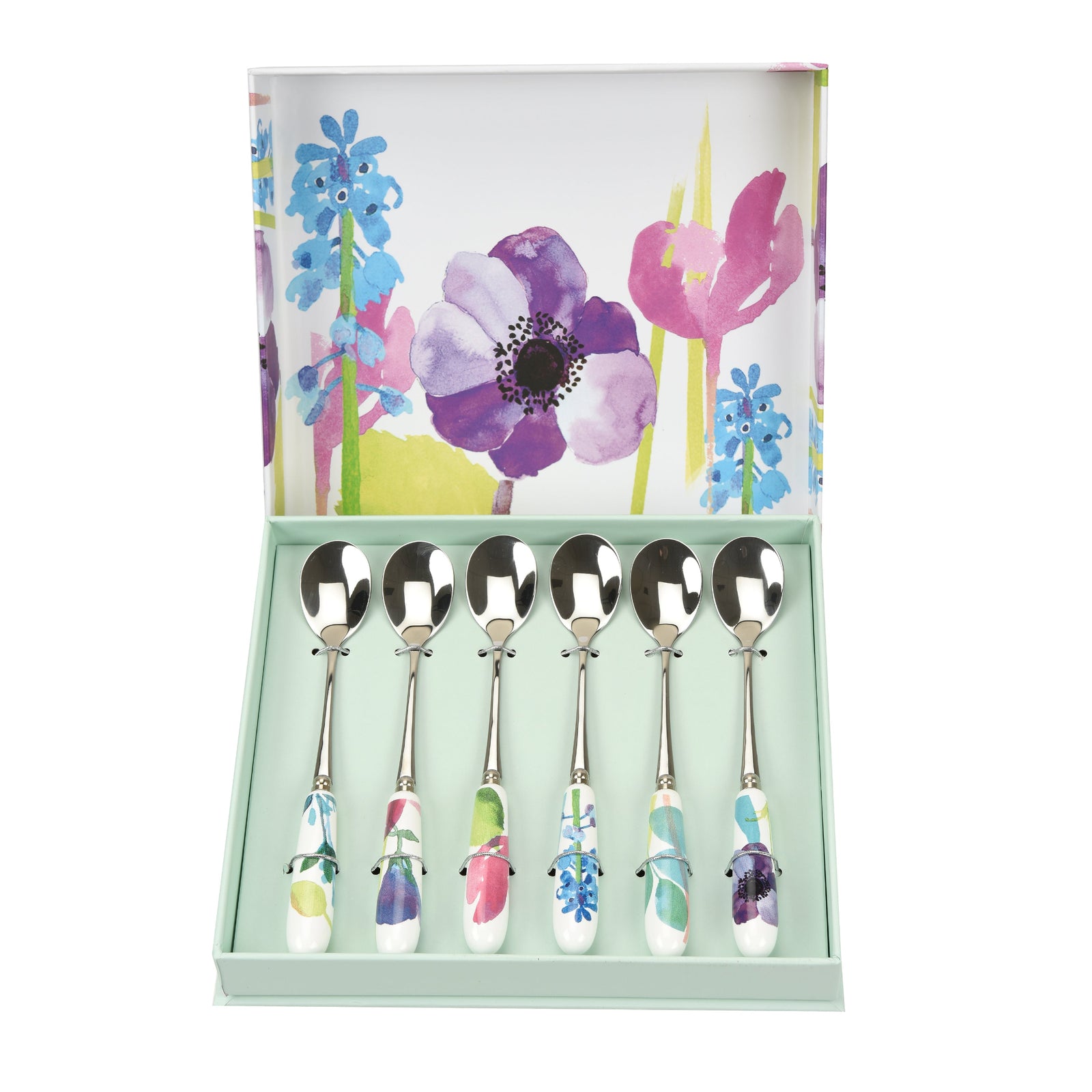 Water Garden Tea Spoons Set 6 Sterling Home 1