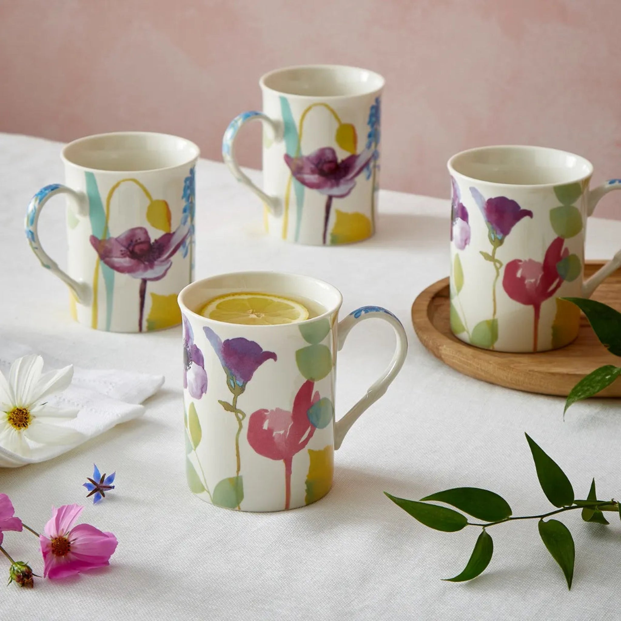 Water Garden Mugs Set 4 Sterling Home 2