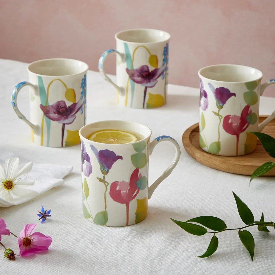 Water Garden Mugs Set 4 Sterling Home 2