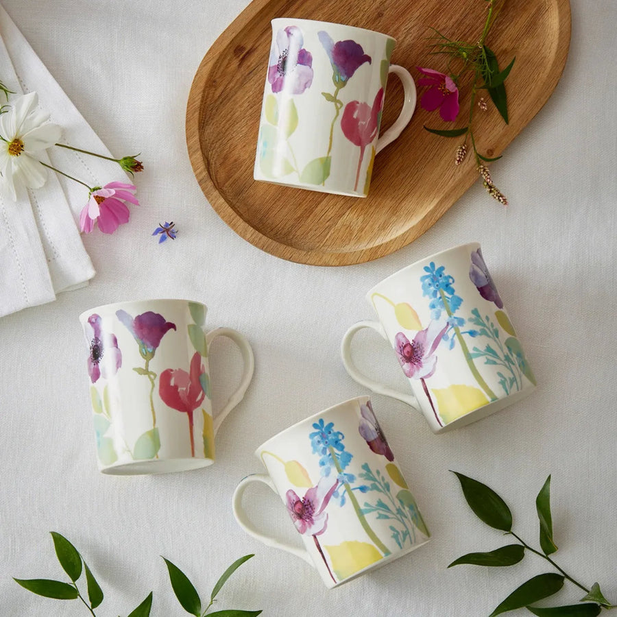 Water Garden Mugs Set 4 Sterling Home 1
