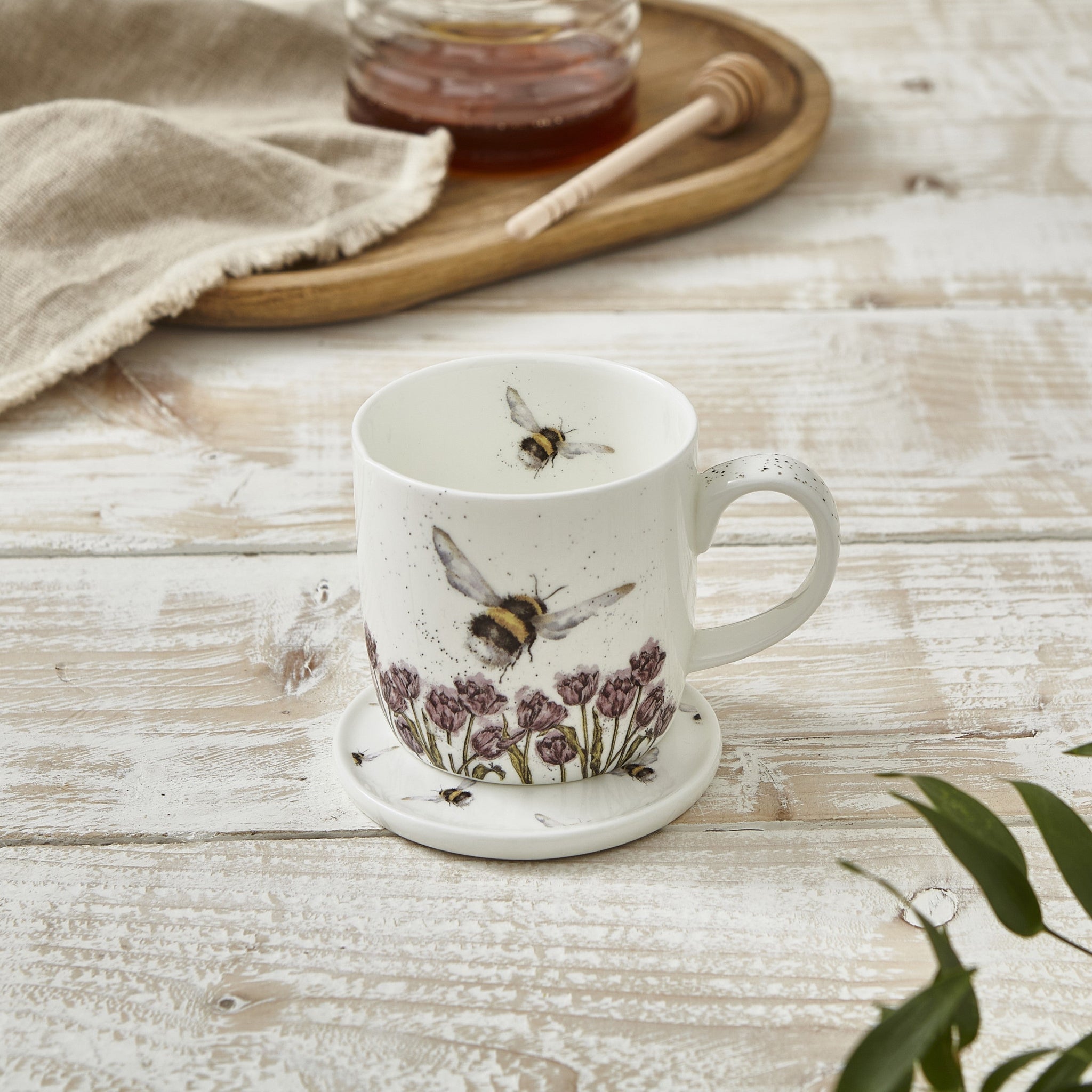 Wrendale Bee Mug & Coaster - Wrendale Bee Mug & Coaster