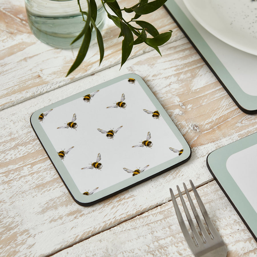 Wrendale Bee Coasters Set Of 6
