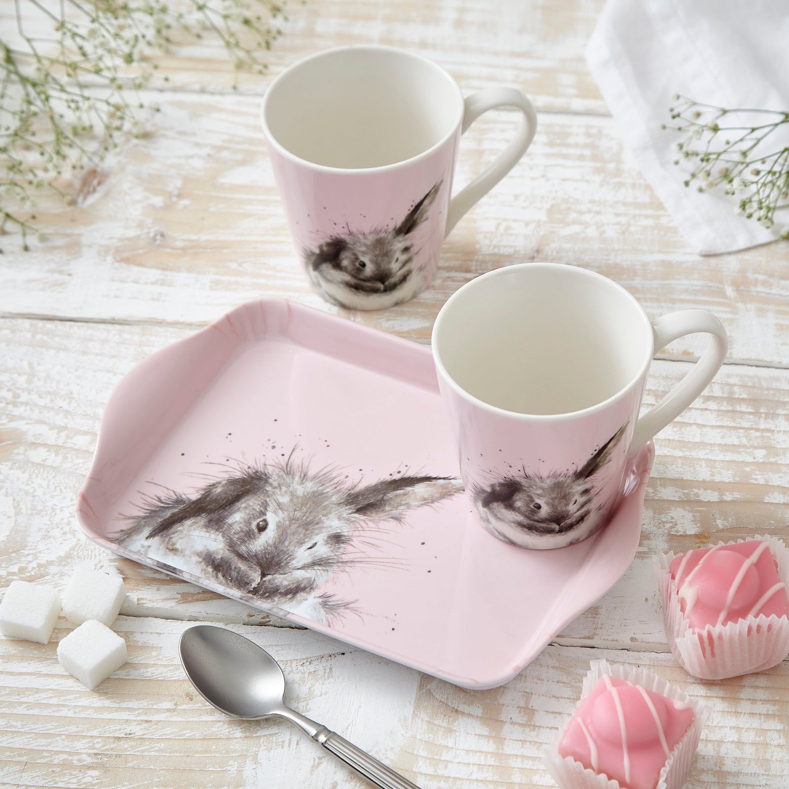 Wrendale Rabbit Mug & Tray Set Sterling Home 2