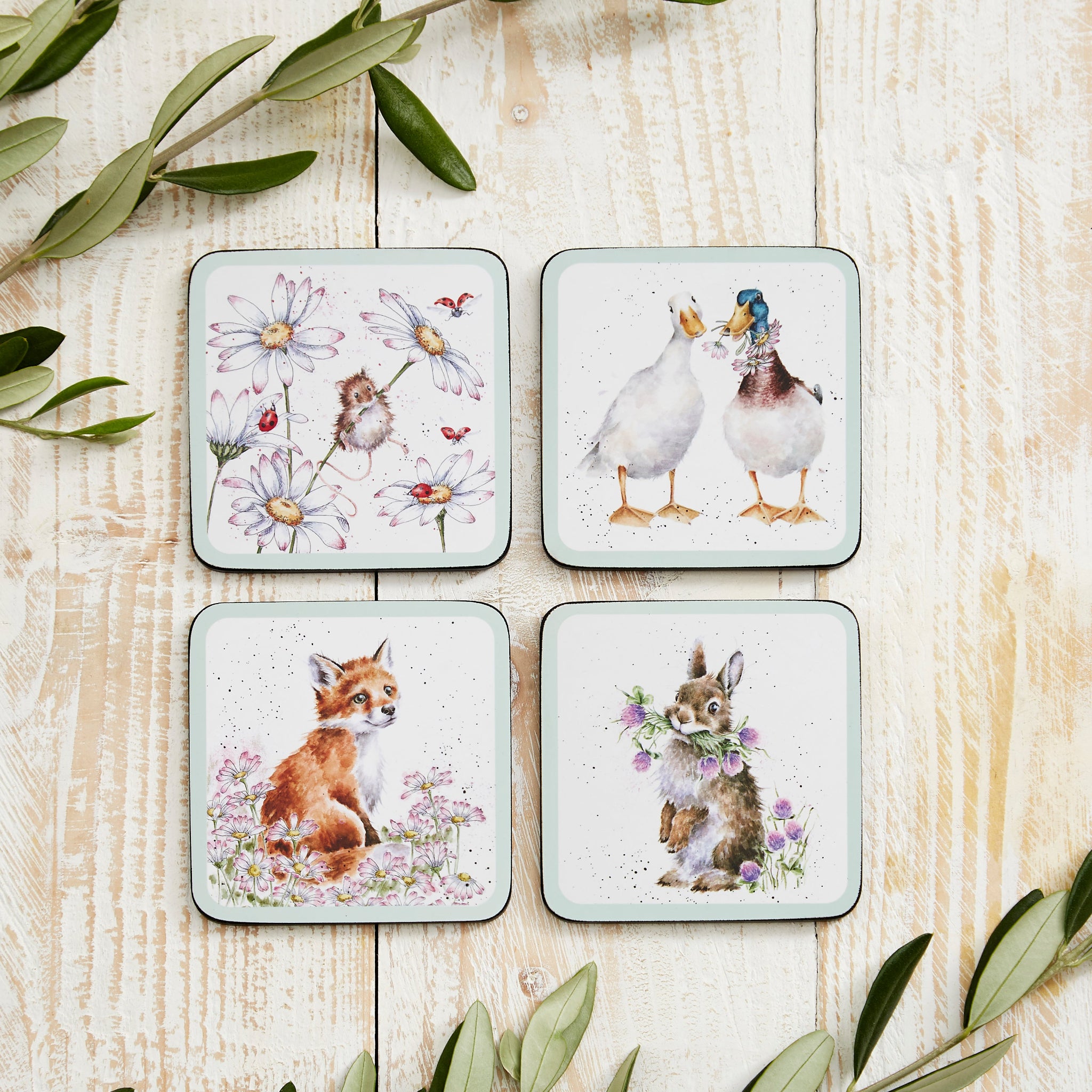 Wrendale Wildflower Coasters Set Of 4