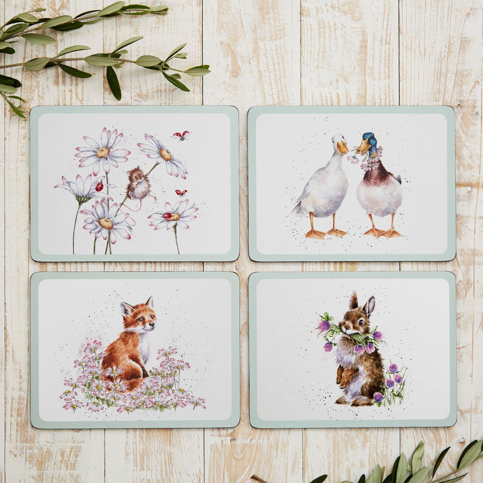 Wrendale Wildflower Placemats 4Pk - Wrendale Wildflower Placemats 4Pk Sterling Home 1