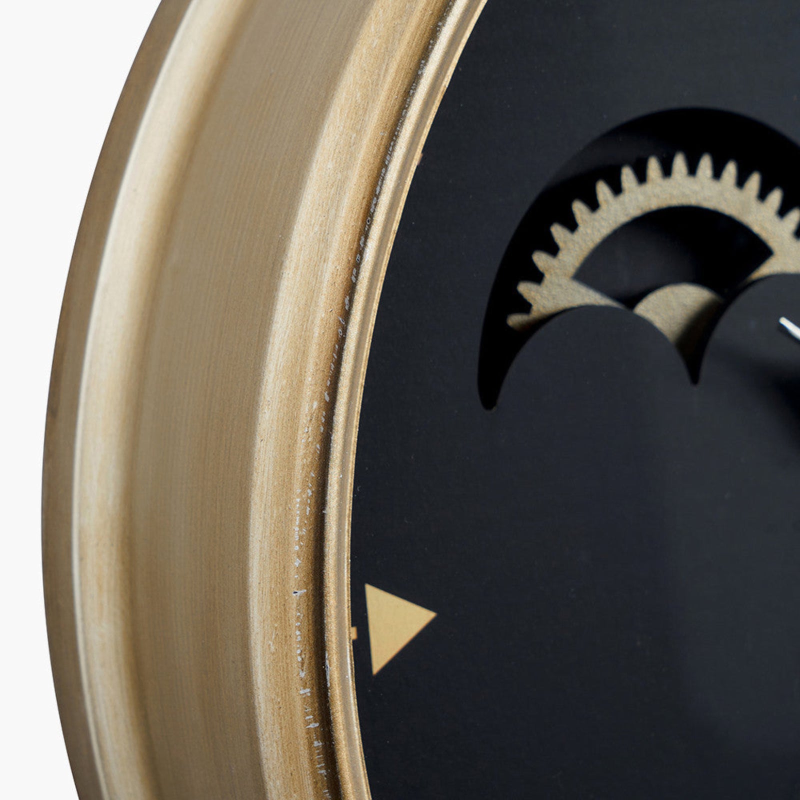 Black and Champagne Metal Cogs Wall Clock Sterling Home 4