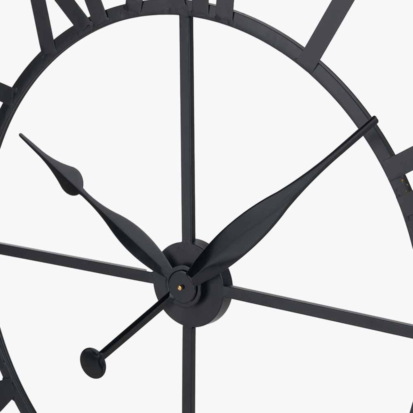 Black Metal Clock Large 120cm - Black Metal Clock Large 120CM Sterling Home 6