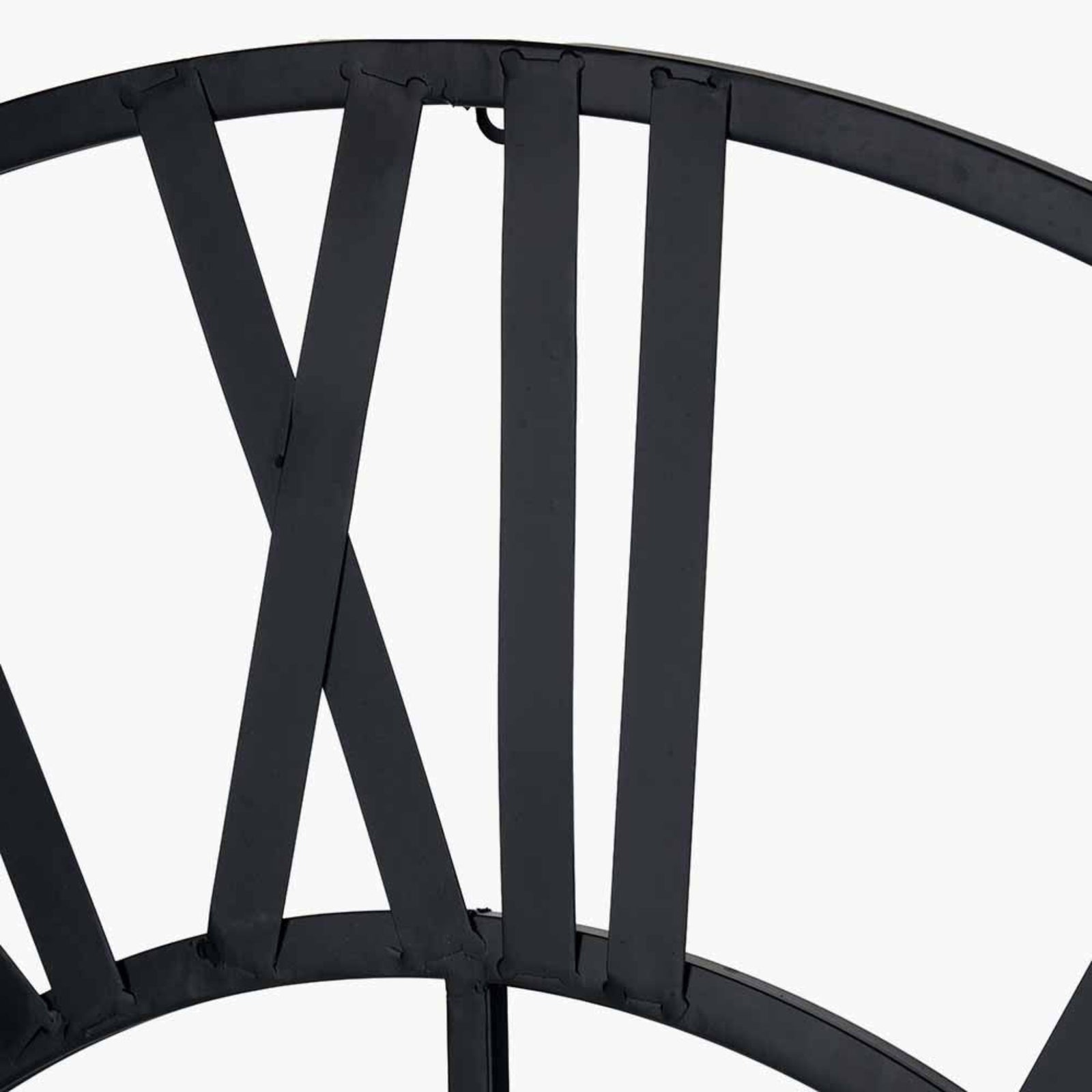 Black Metal Clock Large 120cm - Black Metal Clock Large 120CM Sterling Home 5