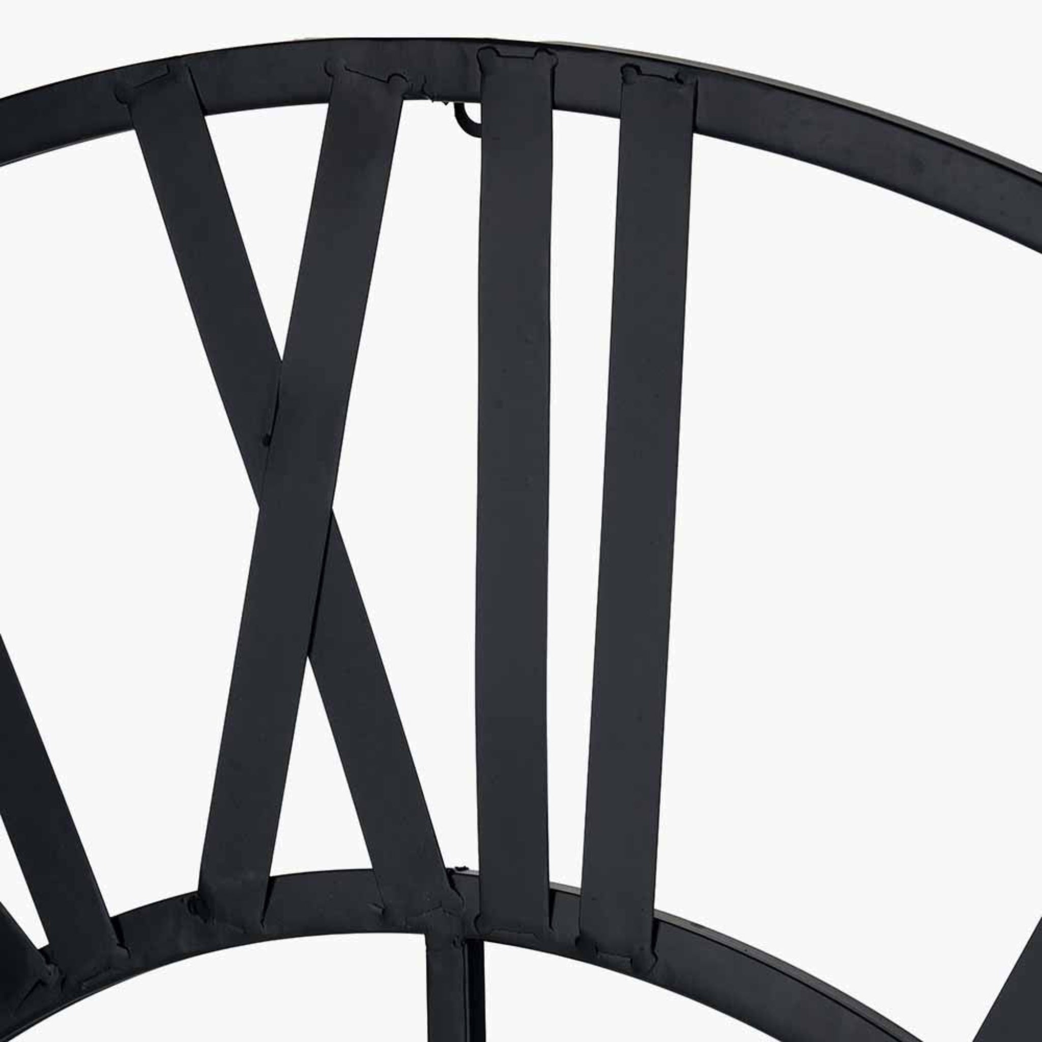 Black Metal Clock Large 120cm - Black Metal Clock Large 120cm Sterling Home 5
