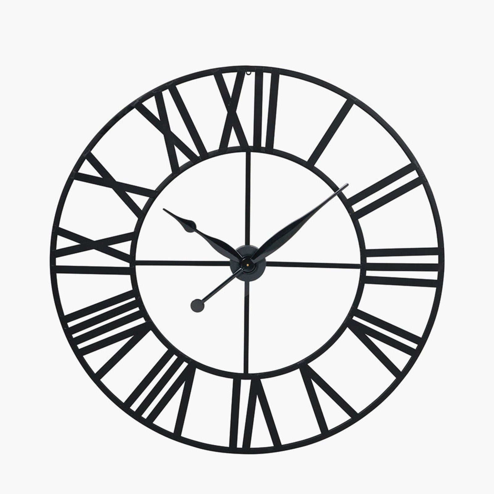 Black Metal Clock Large 120cm - Black Metal Clock Large 120CM Sterling Home 2