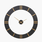 Black and Gold 2 Piece Open Wall Clock 120Cm - Black and Gold 2 Piece Open Wall Clock 120Cm Sterling Home 2