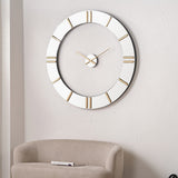 Mirror And Gold 2 Piece Open Wall Clock