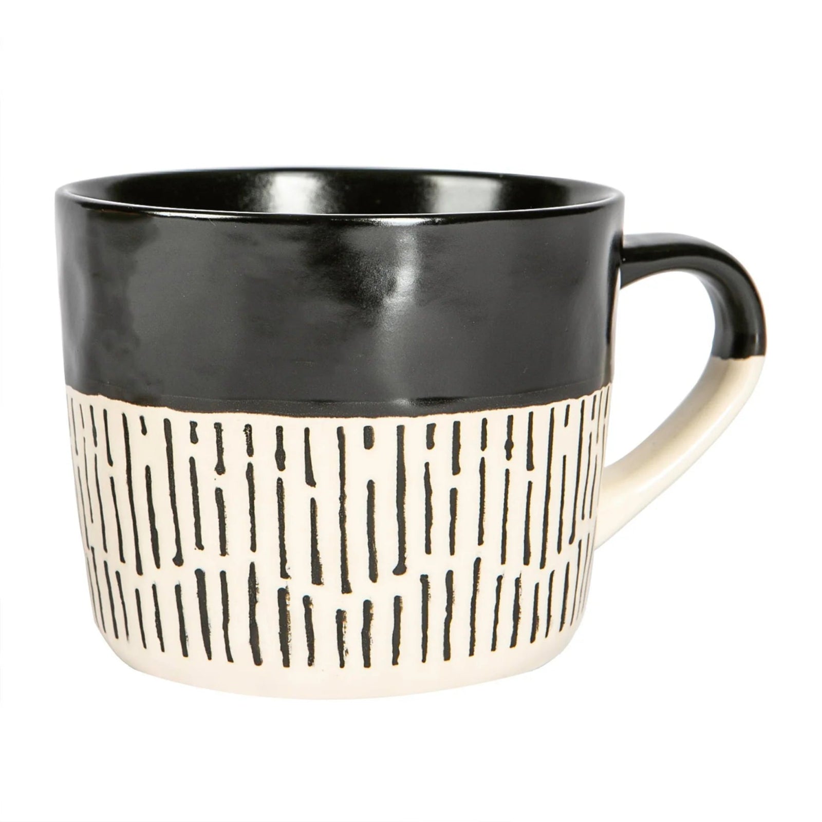 Dash Two Tone Black Mug - Two Tone Dash Black Mug Sterling Home 3