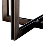 Eichholtz Melchior Oval Dining Table Charcoal Oak Veneer / Bronze Finish - Oval Dining Table Charcoal Oak Veneer / Bronze Finish. Dining Tables Sterling Home 7