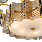 Eichholtz Silvano Chandelier Smoke and Frosted Glass Antique Brass Finish - Chandelier Silvano Accessories Sterling Home 7