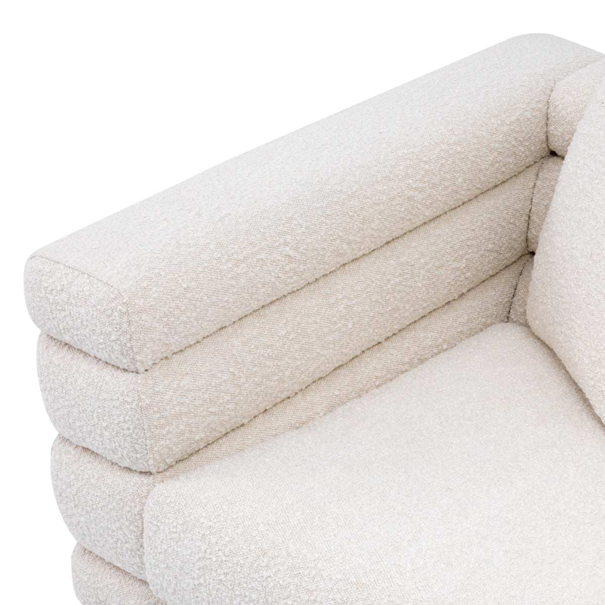 Eichholtz York Armchair Boucle Cream Brushed Brass Legs - Armchair Boucle Cream Armchairs Sterling Home 7