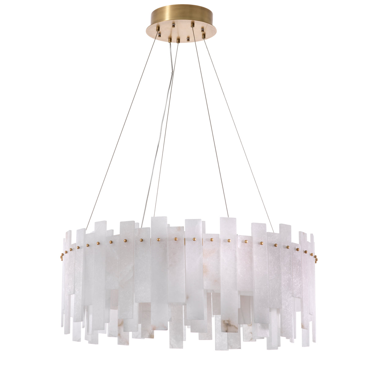 Eichholtz Pizzorni Chandelier Antique Brass Finish and Alabaster - Chandelier Pizzorni Accessories Sterling Home 7