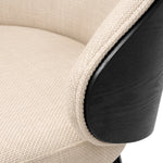 Eichholtz Camerota Swivel Bar Stool Scalea Sand Black Wooden Back & Legs - Swivel Bar Stool Scalea Sand Black Wooden Back Dining Chair Sterling Home 7