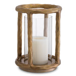 Eichholtz Throne Hurricane Lamp Vintage Brass Finish Clear Glass - Hurricane Throne Vintage Brass Finish Clear Glass Accessories Sterling Home 8