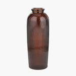 Pecan Brown Recycled Glass Ribbed Vase Tall 72Cm - Pecan Brown Recycled Glass Ribbed Vase Tall 72Cm Sterling Home 2