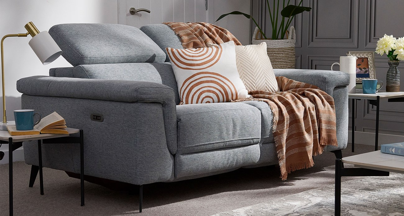 Hebden 2 Seater Cushion Back Sofa - 2 Seater Sofa Pillow Back Grade E Sterling Home 1