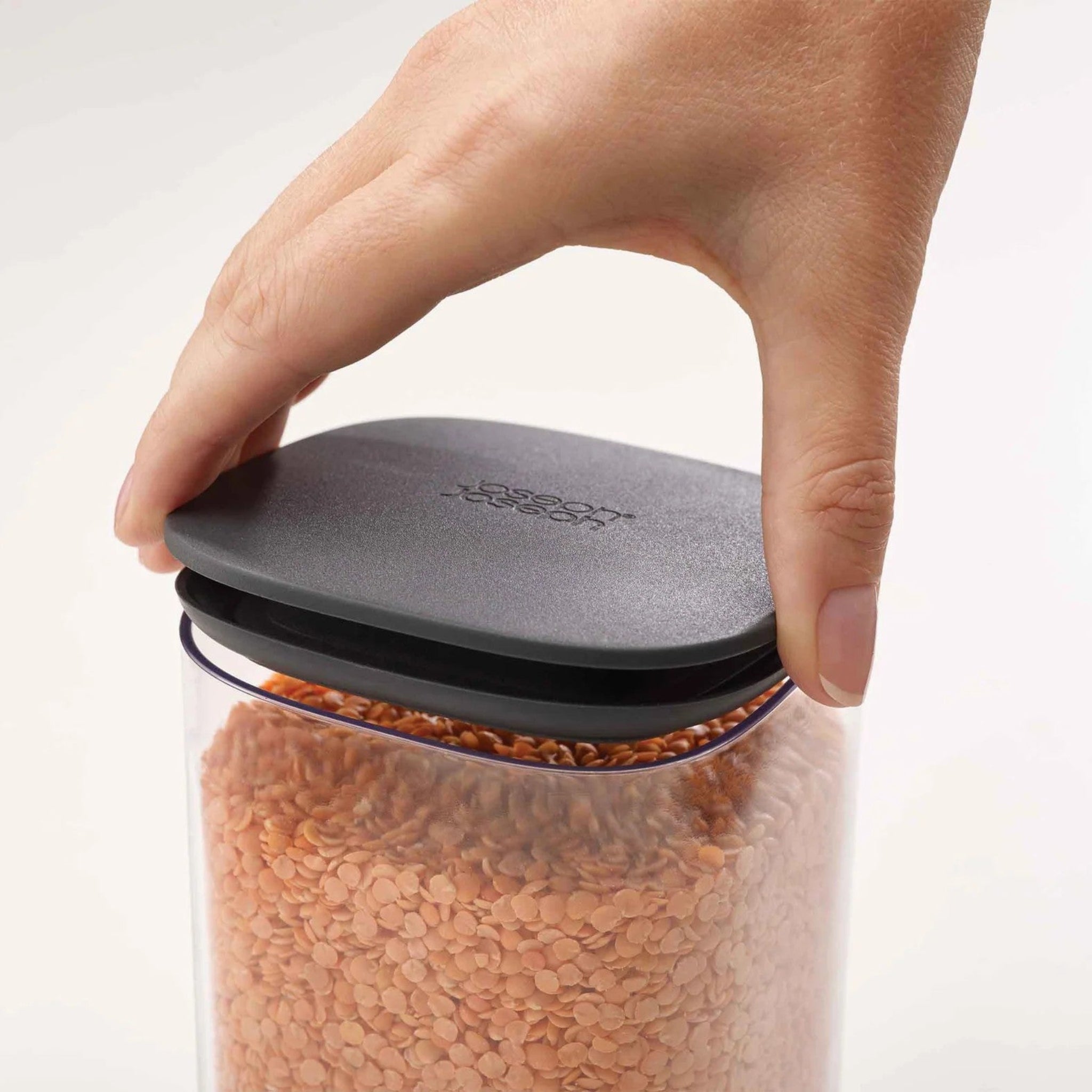 Joseph Joseph Set Of 5 Grey Storage Set - Podium 5-piece storage jar set with stand - Grey Sterling Home 2