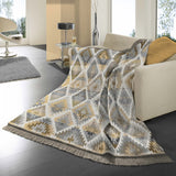 Ikat Diamond Brown Throw
