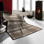 Herringbone Check Brown Throw - Herringbone Check Brown 140x180CM Sterling Home 1