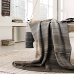 Barcode Stripe Brown Throw - Barcode Stripe Brown 140x180CM Sterling Home 1