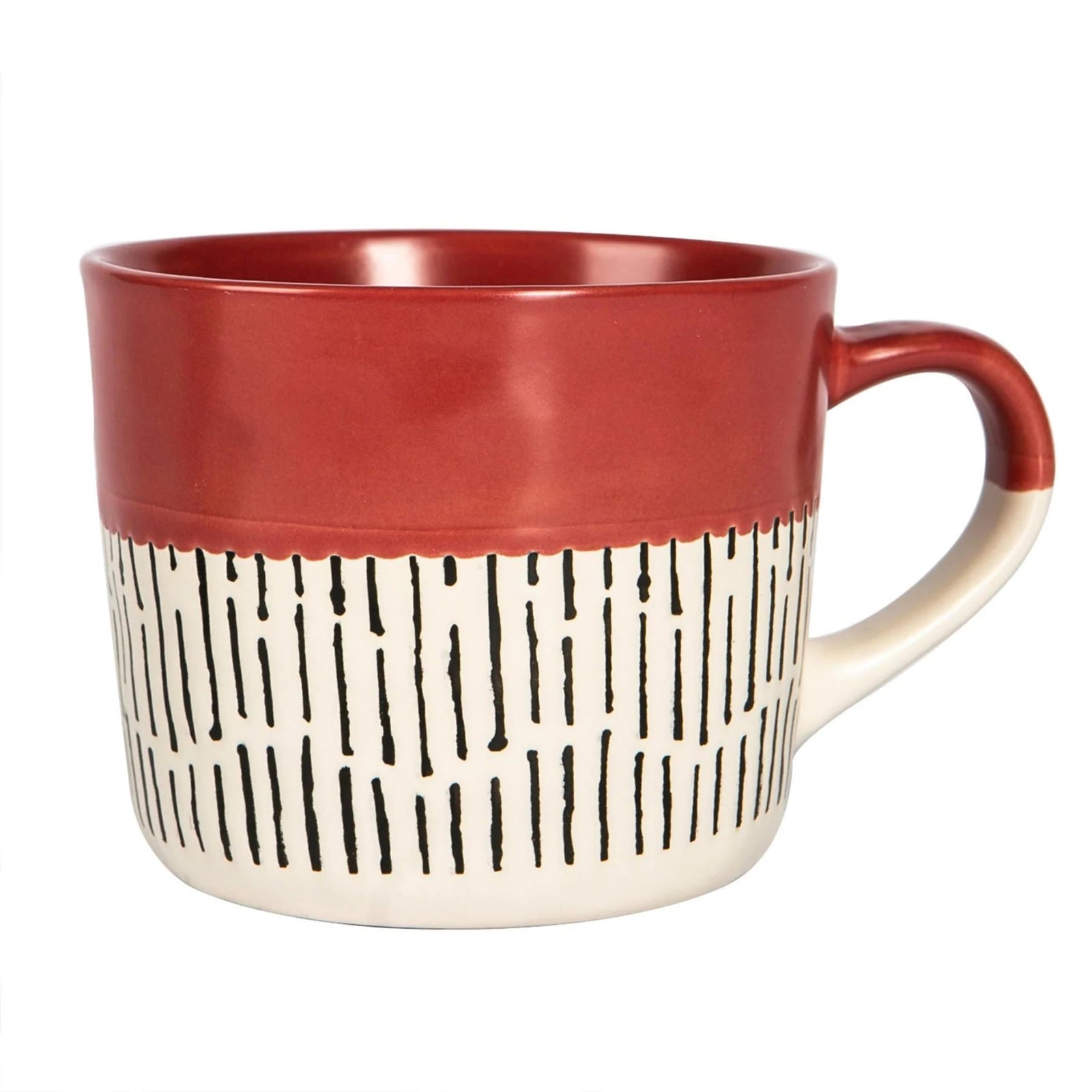 Dash Two Tone Red Mug - Two Tone Dash Red Mug Sterling Home 3