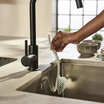 Joseph Joseph Green and Grey Edge Washing Up Brush - Edge Dish Brush Light Stone Sage Sterling Home 1