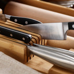 Joseph Joseph Brown Drawerstore 2 Tier Knife Organiser - DrawerStore Bamboo 2tier Knife Organiser Sterling Home 3