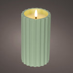 LED Flame Effect Candle Green Large - LED Candle Flame Effect BO Outdoor Green 16.5CM Sterling Home 1