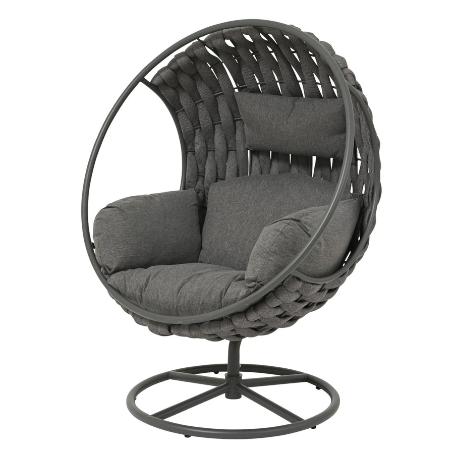 Grey Outdoor Swivel Chair - Outdoor Swivel Chair Grey Sterling Home 1