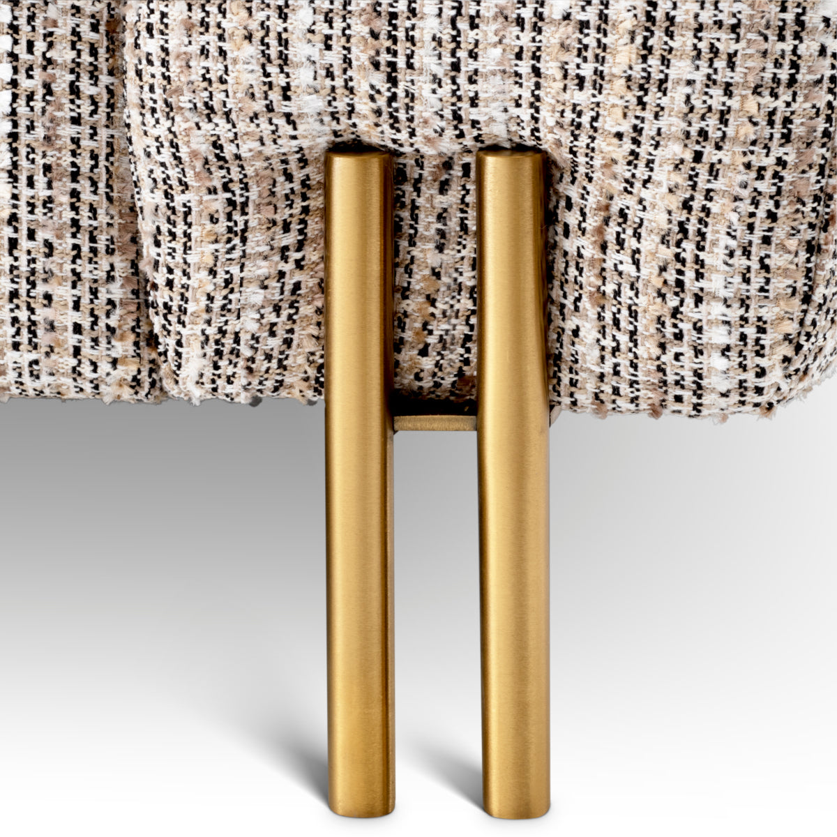 Eichholtz York 3 Seater Sofa Mademoiselle Beige Brushed Brass Legs - 3 Seater Sofa Mademoiselle Beige 3 Seater Sofas Sterling Home 8