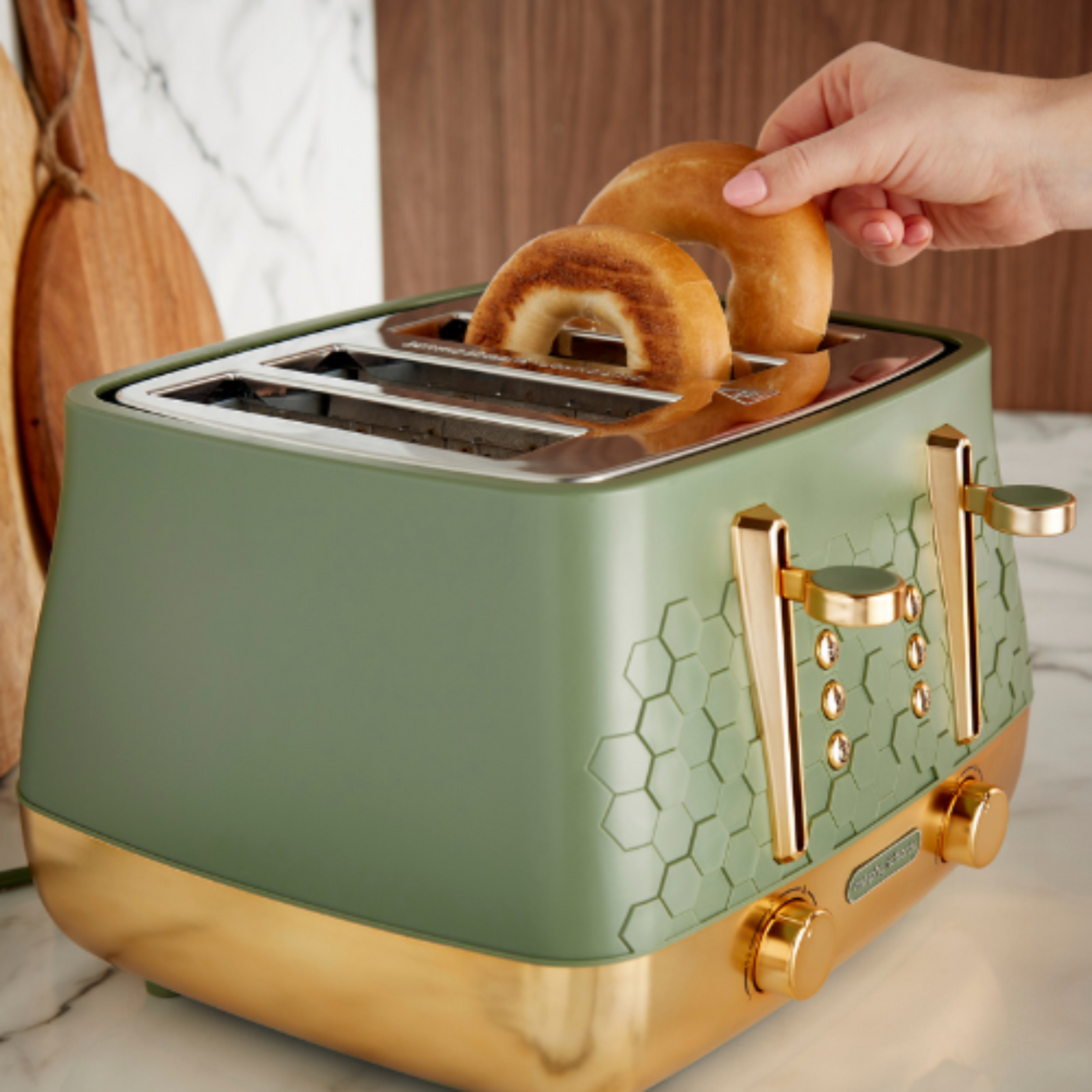 Morphy Richards Cassini 4 Slice Toaster Green - Cassini 4 Slice Toaster Green Sterling Home 2
