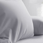 Percale Light Grey Pillowcase Pair - DISC Percale 200 HW Pillow Case Cloud Accessories Sterling Home 1