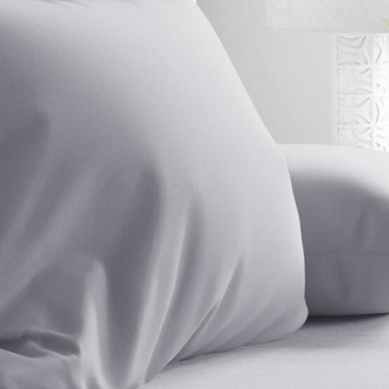 Percale Light Grey Pillowcase Pair Accessories Sterling Home 1