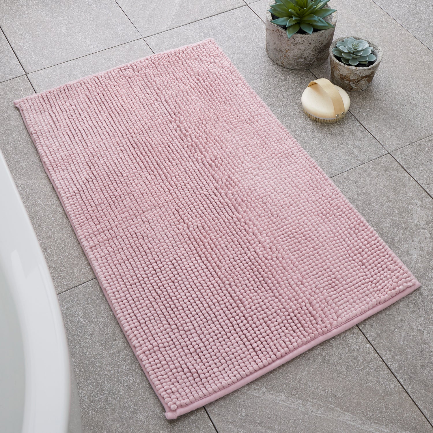Catherine Lansfield Bobble Bathmat Pink Accessories Sterling Home 1