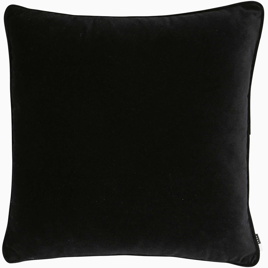 Luxe Velvet Black Square Cushion - Luxe Velvet Piped Black 43x43CM Cushion Accessories Sterling Home 1